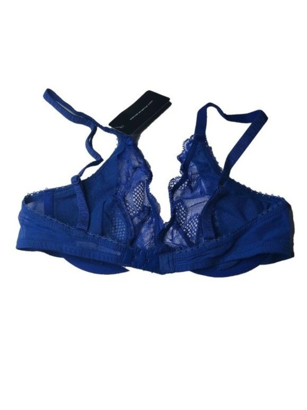 Wacoal Blue Underwire Lace Bra With Adjustable Straps & Scallop Trim - Picture 5 of 5
